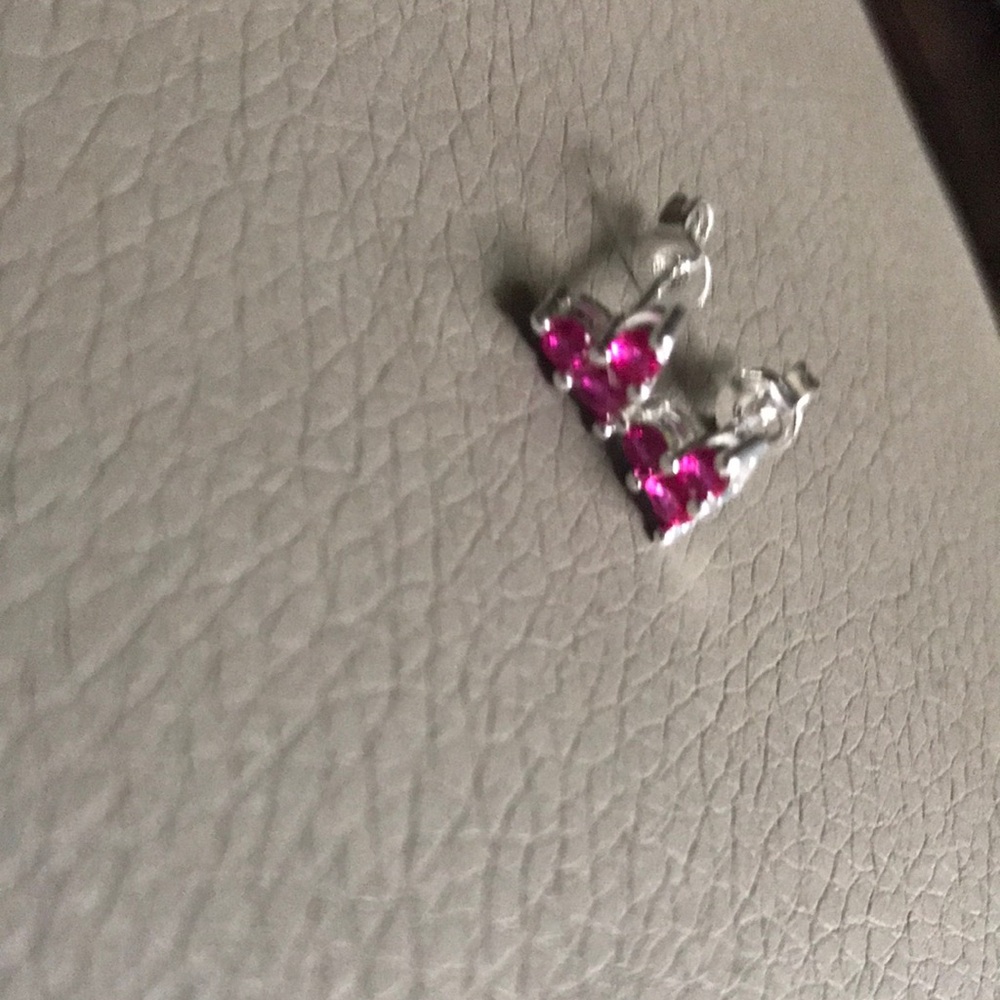 Elegant Silver and Pink Gemstone Earrings